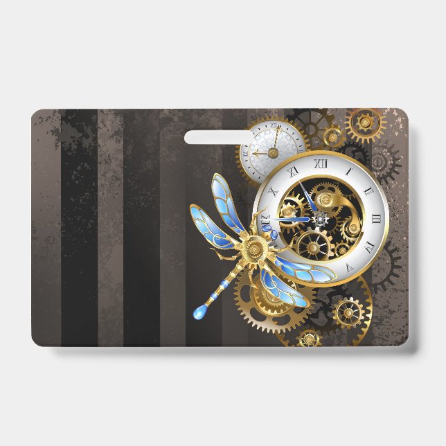 Steampunk Dials with Dragonfly Badge (Front)