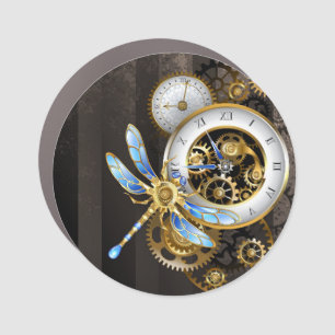 Steampunk Dials with Dragonfly Car Magnet