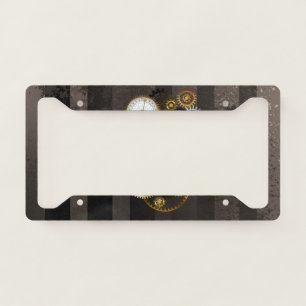 Steampunk Dials with Dragonfly License Plate Frame