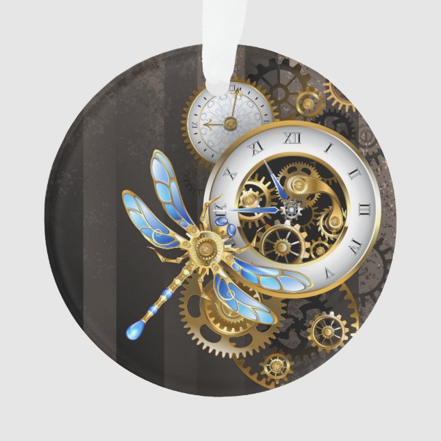 Steampunk Dials with Dragonfly Ornament (Front)