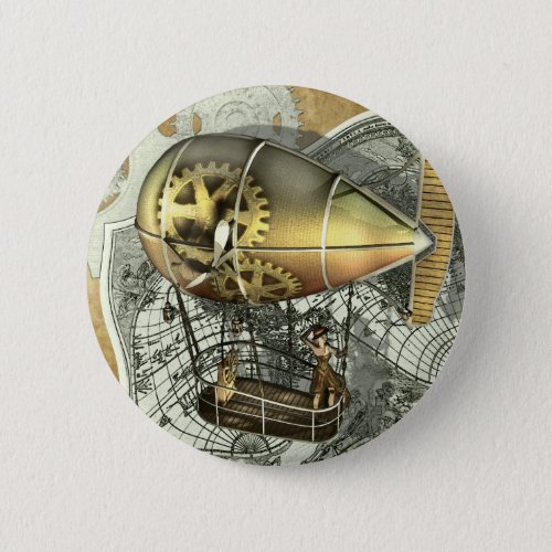 Steampunk Dirigible Air Tour Button