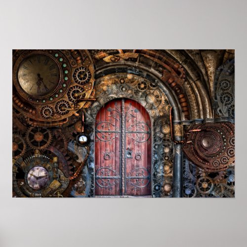 steampunk door poster