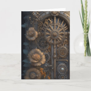 Steampunk Door Thinking of You Card