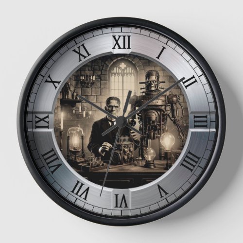 Steampunk Dr Frankenstein  Electro_Mechanical  Clock