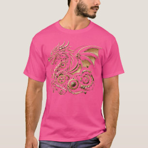 Steampunk Dragon Art Gears Graphic Design Artwork T-Shirt