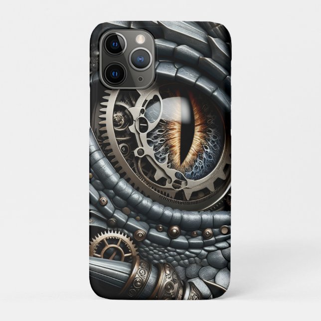 Steampunk Dragon Eye Closeup Ai Art Case-Mate iPhone Case (Back)