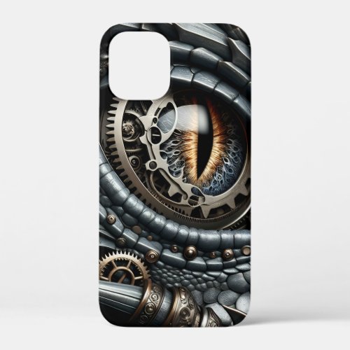 Steampunk Dragon Eye Closeup Ai Art iPhone 12 Mini Case