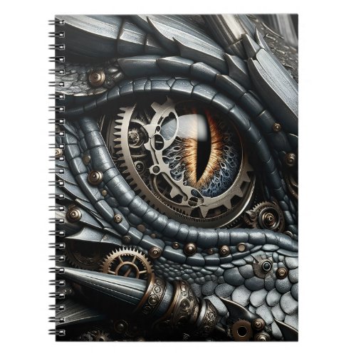 Steampunk Dragon Eye Closeup Ai Art Notebook