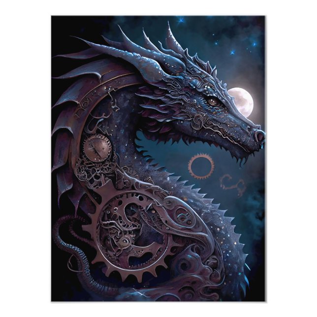 Steampunk Dragon Photo Print (Front)