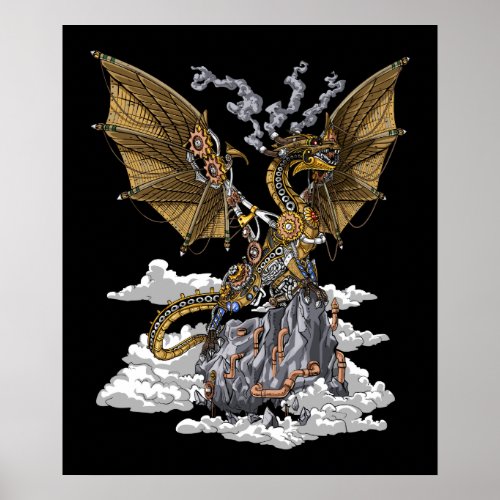Steampunk Dragon Poster