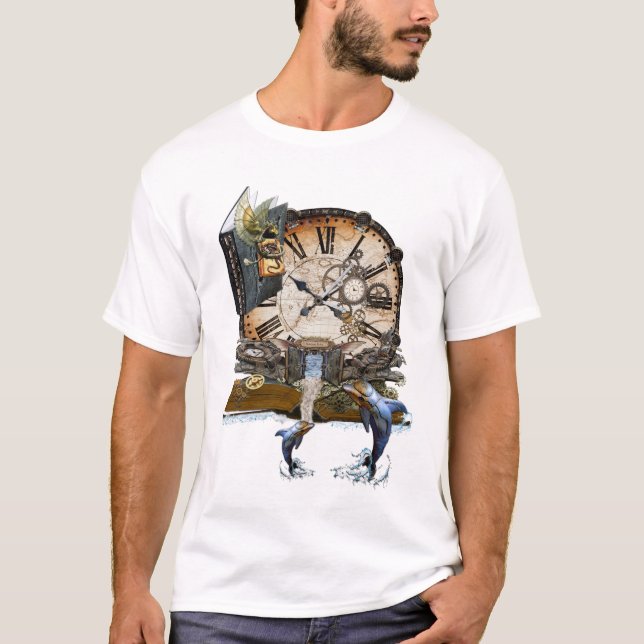 Steampunk dragon story book T-Shirt (Front)