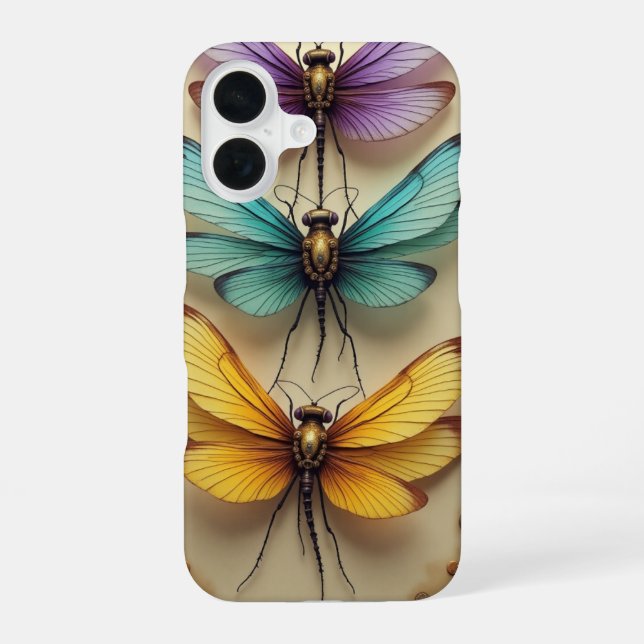 Steampunk Dragonflies Iphone Case (Back)