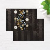 Steampunk Dragonflies on brown striped background (Desk)