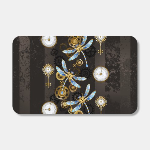 Steampunk Dragonflies on brown striped background Matchboxes