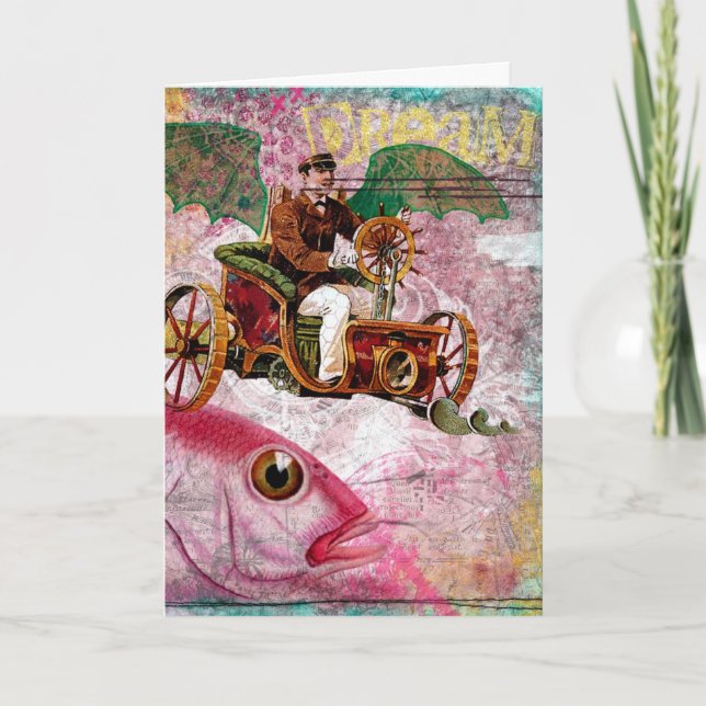 Steampunk Dream Birthday Card (Front)