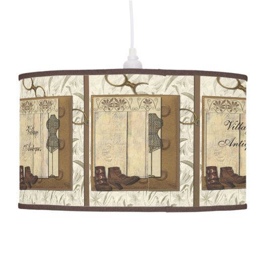 Steampunk Dressmaker Room Ceiling Lamp (Back)