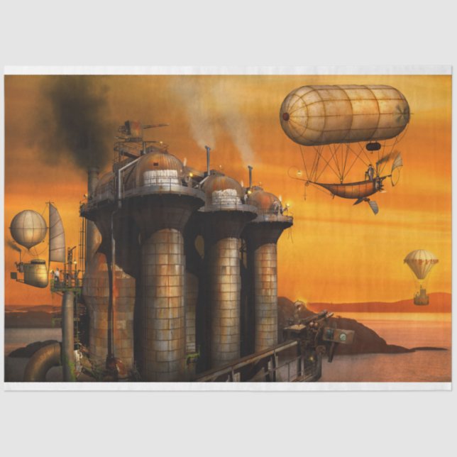 Steampunk - Dystopia - The outpost Tissue Paper (Front)