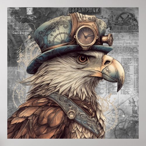 Steampunk Eagle Poster