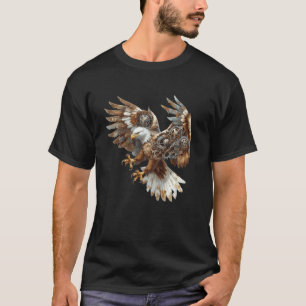 Steampunk Eagle With Gears And Wings Retro Mechani T-Shirt