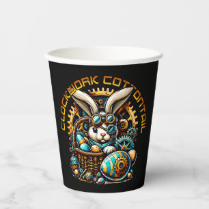 Steampunk Easter Bunny Paper Cups