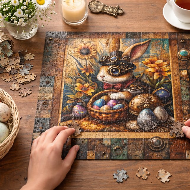 Steampunk Easter Bunny Vintage Jigsaw Puzzle (Creator Uploaded)