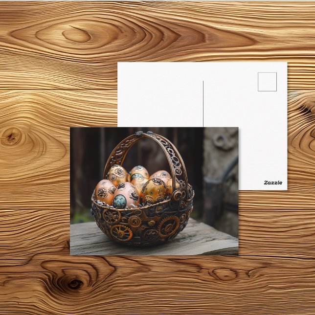Steampunk Easter Greetings Holiday Postcard (Creator Uploaded)