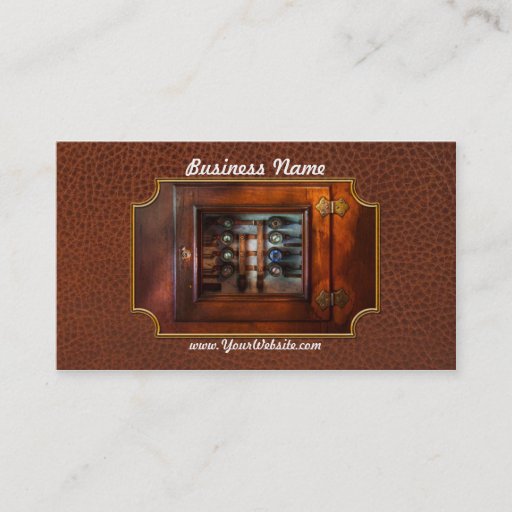 Customizable Steampunk - Electrical - The fuse panel Business Card