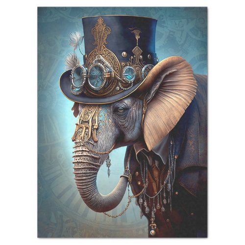 Steampunk Elephant 2 Decoupage Tissue Paper