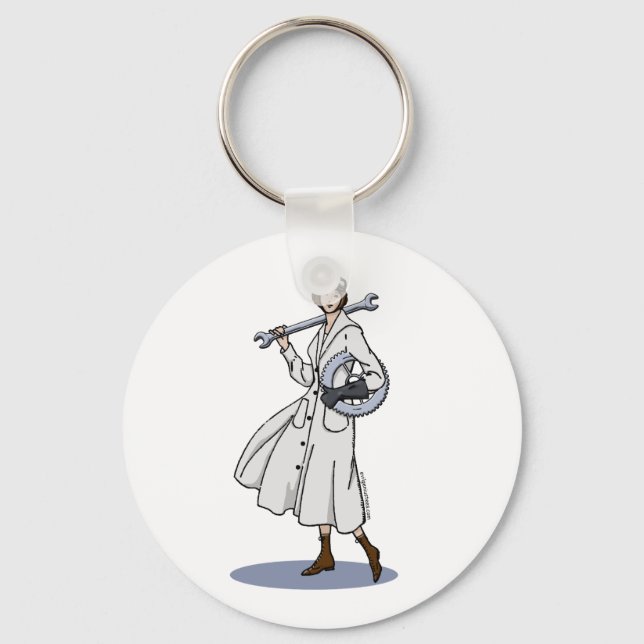 Steampunk Engineer Keychain (Front)