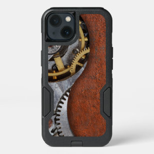 Steampunk Engineer Mechanical Gears Rusty Metal iPhone 13 Case