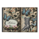 steampunk Ephemera floral Butterfly victorian Case For iPad Mini (Outside)