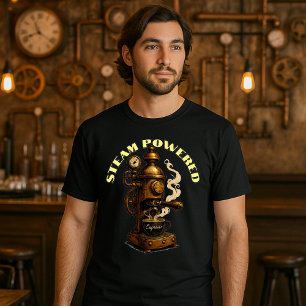 Steampunk Espresso Coffee Machine Template T-Shirt