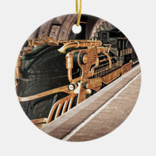 Steampunk Express Ceramic Ornament