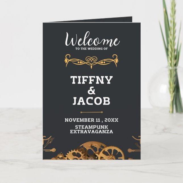 Steampunk Extravaganza Vintage Cogs Flat Program (Front)