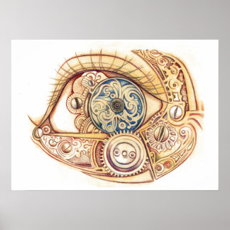 Steampunk Eye on U Poster