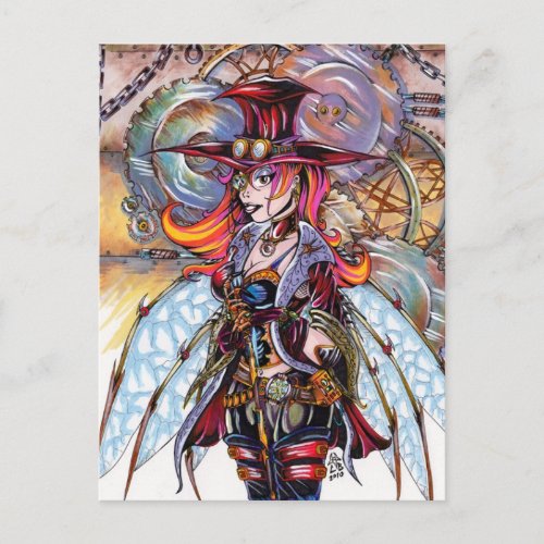 Steampunk Fairy Postcard