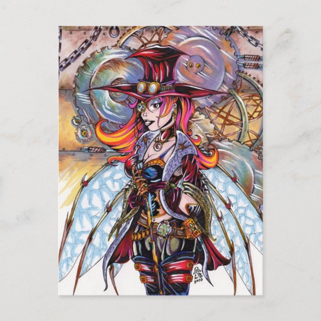 Steampunk Fairy Postcard (Front)