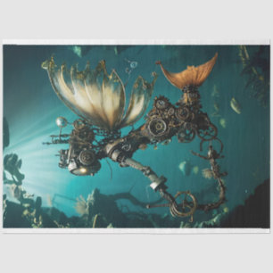 Steampunk Fairy Underwater World Decoupage Tissue Paper