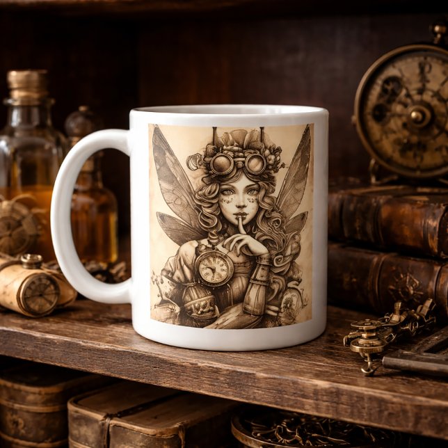 Steampunk Fairy Vintage Coffee Mug (Creator Uploaded)