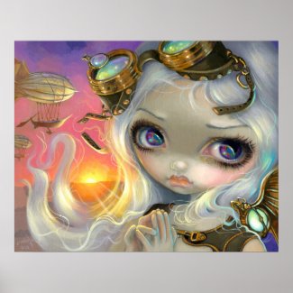 Steampunk Fairy Windswept ART PRINT