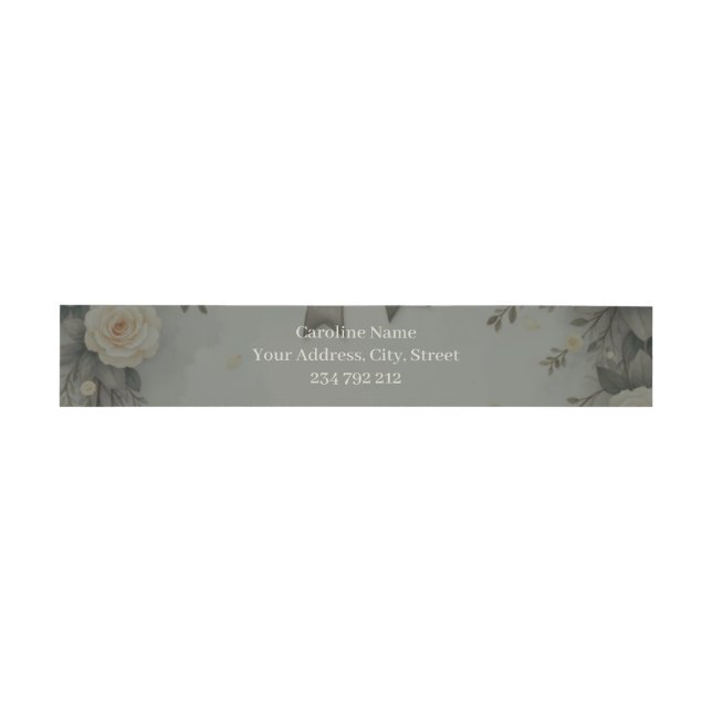 Steampunk Fairy with Golden Wings  Invitation Belly Band (Flat)