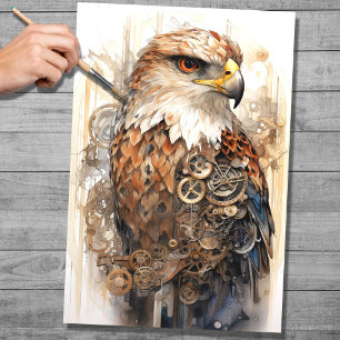 Steampunk Falcon 2 Decoupage Paper
