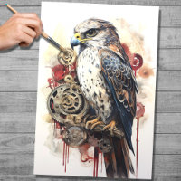 Steampunk Falcon 3 Decoupage Paper