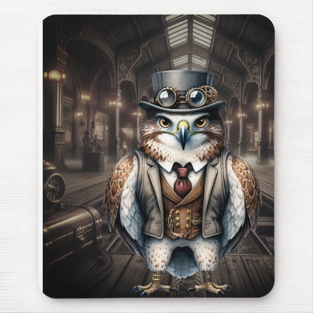 Steampunk Falcon  Mouse Pad (Front)