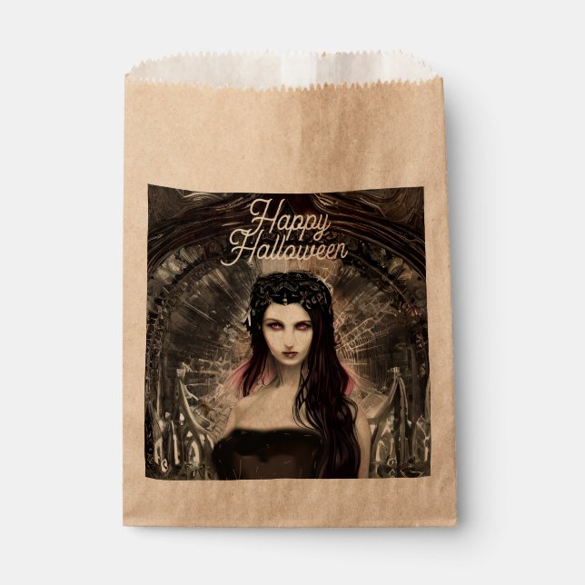 Steampunk Fallen Angel | Dark Art Halloween Favor Bag (Front)