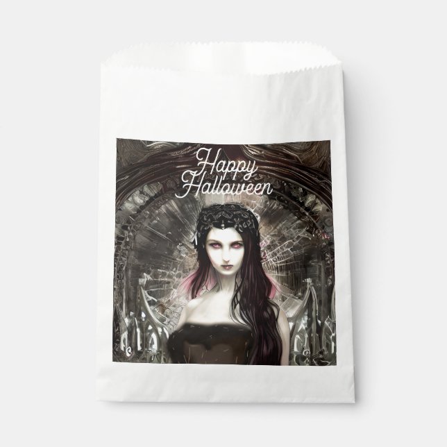 Steampunk Fallen Angel | Dark Art Halloween Favor Bag (Front)