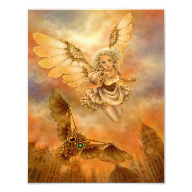 Steampunk Fantasy Art Photo Print (Front)