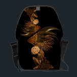 Steampunk Fantasy Messenger Bag<br><div class="desc">A dramatic dark steampunk fantasy piece depicts a girl dressed in black, wearing a pair of magnificent mechanical wings. Great for dark fantasy or steampunk enthusiasts. Many custom options available with this product from trim colors to optional accessories at added cost. ©2011 Mitzi Sato-Wiuff/Aruarian Dancer www.AuroraWings.com</div>