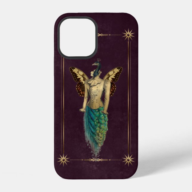 Steampunk Fantasy Peacock Iphone Case (Back)