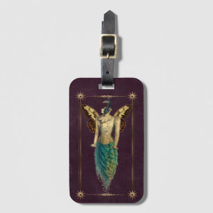 Steampunk Fantasy Peacock Luggage Tag